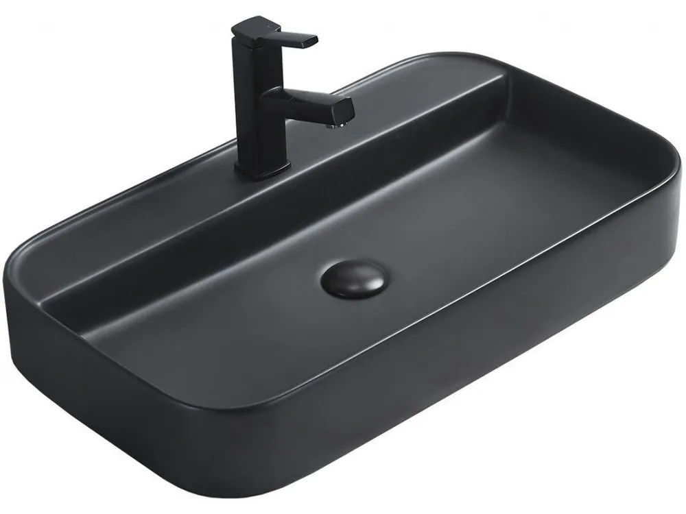 Značkový MEXEN - Sofia umyvadlo na desku 70 x 40, černá mat 22157085