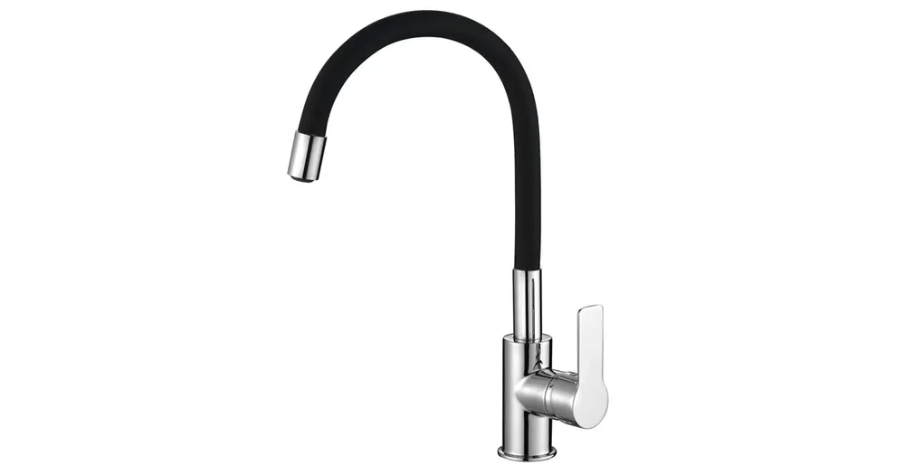 Akce AQUALINE LORE stojánková dřezová baterie, flexibilní ramínko, černá/chrom