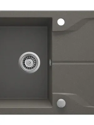 DEANTE - Andante antracit metalic - Granitový dřez s odkapávačem ZQN_T113 Nízká Cena