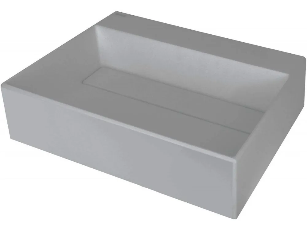 Sleva DEANTE - Correo šedá Granitové umyvadlo na desku, s krycí deskou CQR_SU5M