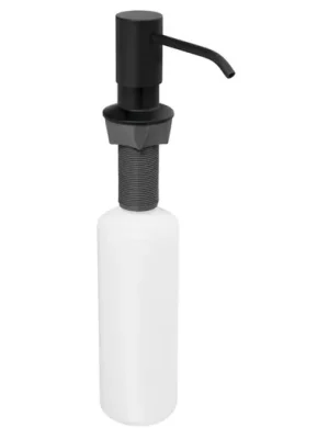 Akce SAPHO Zápustný dávkovač mýdla, kulatý, černá mat
