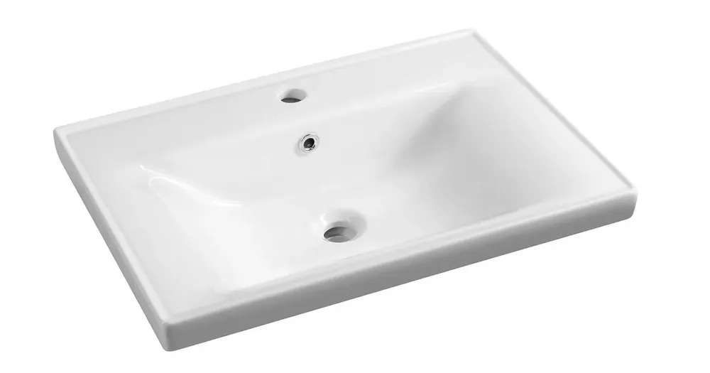 Akce AQUALINE SAVA 60 keramické umyvadlo nábytkové 60x46cm, bílá