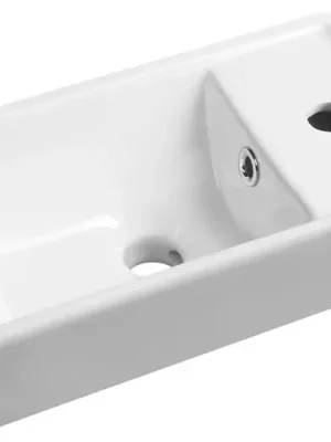 Zlevněný SAPHO MINOS keramické umývátko 40x22cm, baterie vpravo, bílá