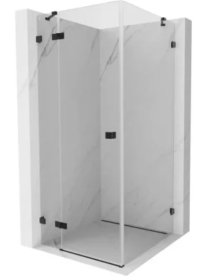 Akční Cena MEXEN/S - Lunar sprchový kout dveře křídlové levá 100 x 100, transparent, černá 834-100-100-70-00-L