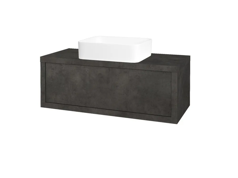 Akce Koupelnová skříňka STORM SZZ 100 (umyvadlo Joy) - D16 Beton tmavý / D16 Beton tmavý