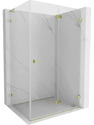 Zlevněný MEXEN/S - Lunar-F L sprchový kout skládací dveře pravá 90 x 70, transparent, zlato 836L-090-070-50-00-P