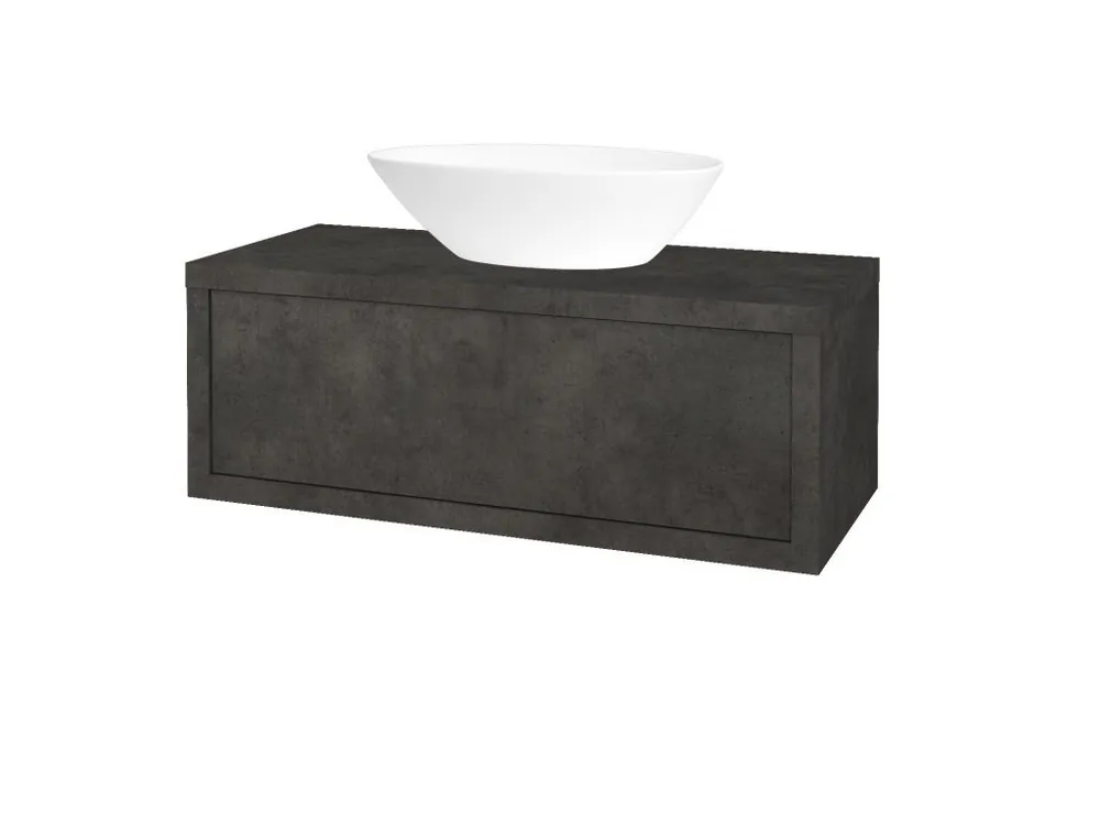 Akce Koupelnová skříňka STORM SZZ 100 (umyvadlo Triumph) - D16 Beton tmavý / D16 Beton tmavý
