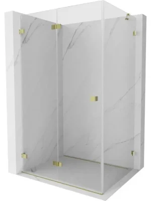 Akční Cena MEXEN/S - Lunar-F sprchový kout skládací dveře levá 85 x 80, transparent, zlato 836-085-080-50-00-L