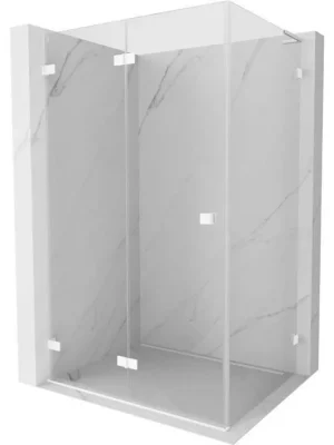 Značkový MEXEN/S - Lunar-F L sprchový kout skládací dveře levá 80 x 70, transparent, bílá 836L-080-070-20-00-L