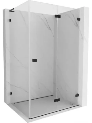 Zlevněný MEXEN/S - Lunar-F L sprchový kout skládací dveře pravá 95 x 80, transparent, černá 836L-095-080-70-00-P