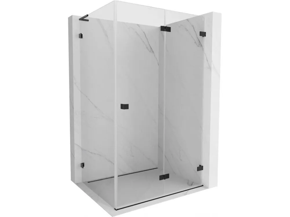 Zlevněný MEXEN/S - Lunar-F L sprchový kout skládací dveře pravá 95 x 80, transparent, černá 836L-095-080-70-00-P