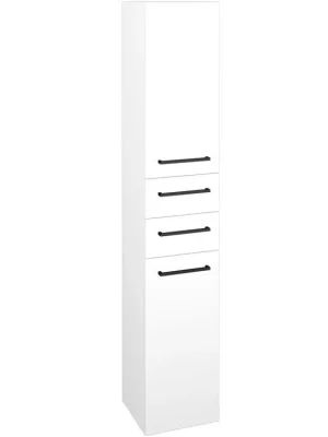 Akce Vysoká skříň DOS SVD2Z2 35 - N01 Bílá lesk / Úchytka T06 / M01 Bílá mat / Pravé