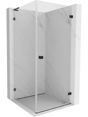 Akční Cena MEXEN/S - Lunar-B L sprchový kout dveře křídlové pravá 80 x 80, transparent, černá 832L-080-080-70-00-P