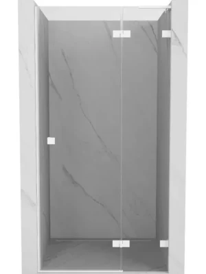 Značkový MEXEN/S - Lunar L sprchové dveře křídlové pravé 90, transparent, bílá 834L-090-000-20-00-P