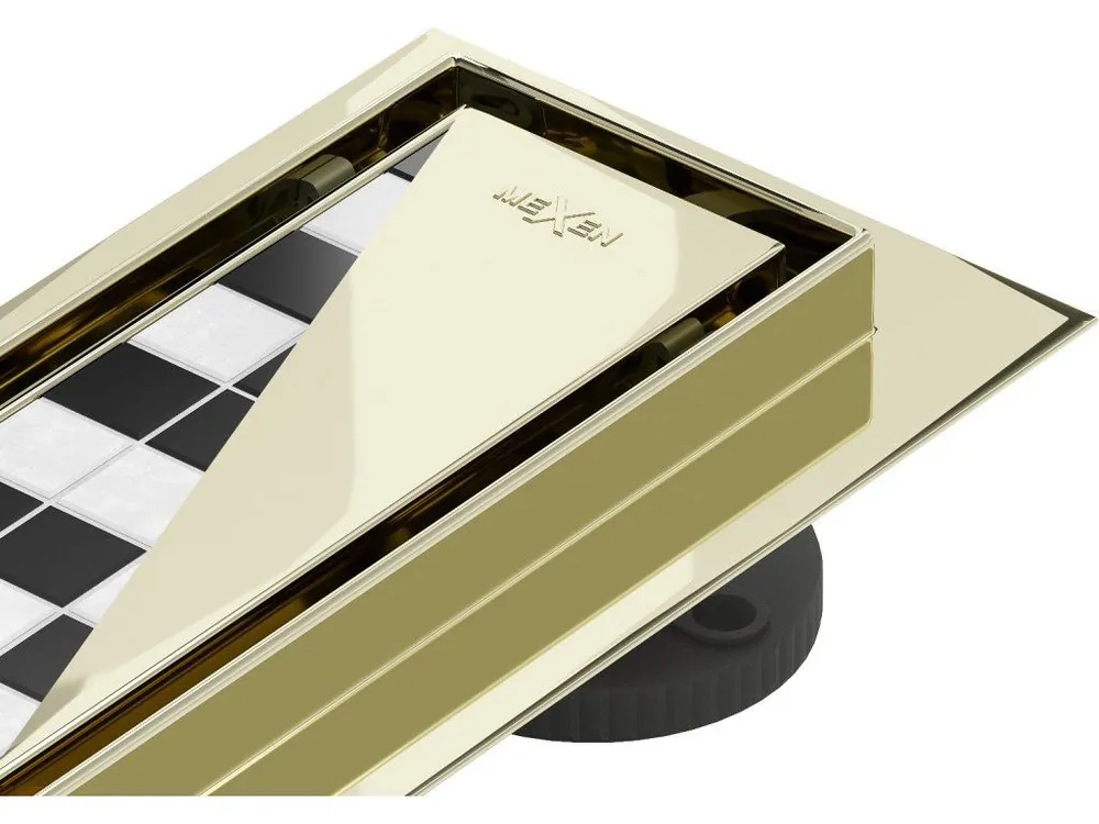 MEXEN/S - Flat M13 odtokový žlab 2v1 90 cm zlatý 1510090-15 Nová Kolekce