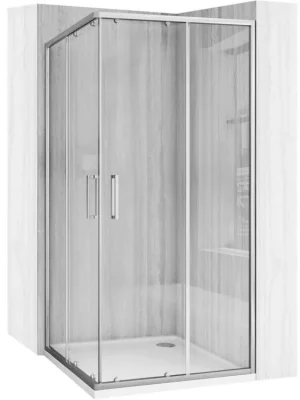 Značkový REA - Sprchový kout City 90x90 Nickel Brush Bez sprchové vaničky REA-K6496