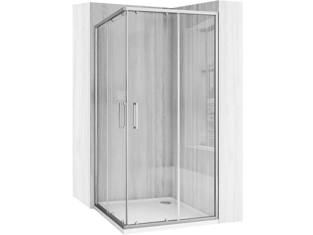 Značkový REA - Sprchový kout City 90x90 Nickel Brush Bez sprchové vaničky REA-K6496