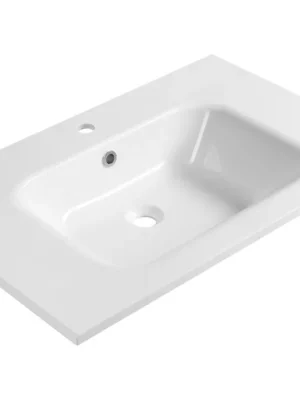 Vysoce Kvalitní ARECA umyvadlo, litý mramor, 81x51,5cm, bílá - koupelny-sanita.cz