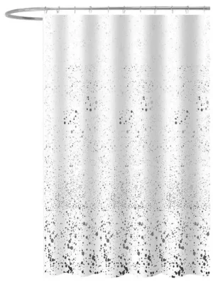 Zlevněný Sprchový závěs 180x180cm, polyester, bílá, kaňky - koupelny-sanita.cz