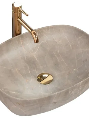 Omezená Nabídka REA - Umyvadlo na desku Freja Beige 51x39,5 REA-U6647