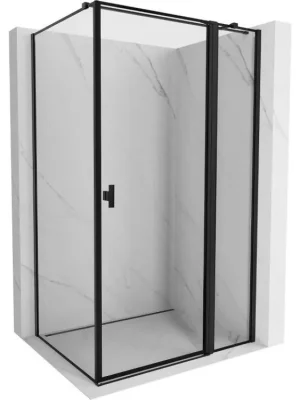 Značkový MEXEN/S - Mist T sprchový kout dveře křídlové pravá 100 x 85, černý okraj, černá 8A4T-100-085-70-70-P