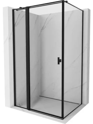 Akce MEXEN/S - Mist T sprchový kout dveře křídlové levá 105 x 85, černý okraj, černá 8A4T-105-085-70-70-L