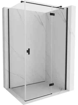 Značkový MEXEN/S - Mist H T sprchový kout dveře křídlové pravá 105 x 80, transparent, černá 8A5T-105-080-70-00-P