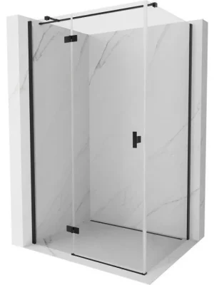 Značkový MEXEN/S - Mist H T sprchový kout dveře křídlové levá 115 x 110, transparent, černá 8A5T-115-110-70-00-L