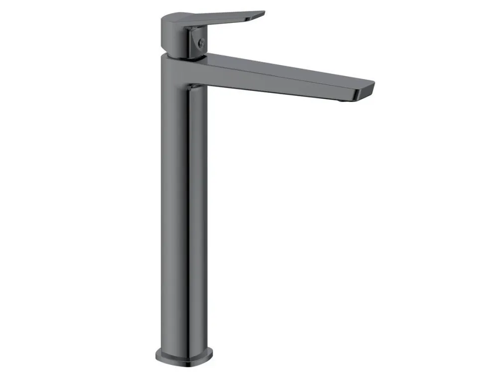 Značkový FLERY stojánková umyvadlová baterie vysoká, gun metal