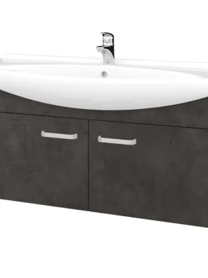 Akční Cena Koupelnová skříňka TAKE IT SZD2 120 - D16 Beton tmavý / Úchytka T01 / D16 Beton tmavý