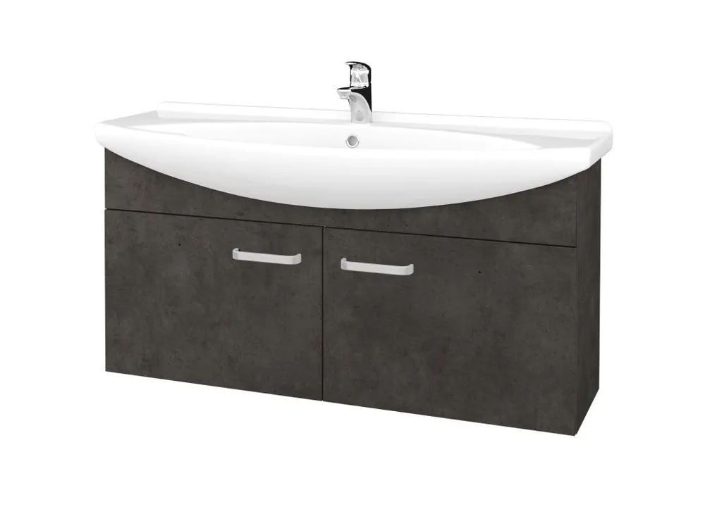 Akční Cena Koupelnová skříňka TAKE IT SZD2 120 - D16 Beton tmavý / Úchytka T01 / D16 Beton tmavý