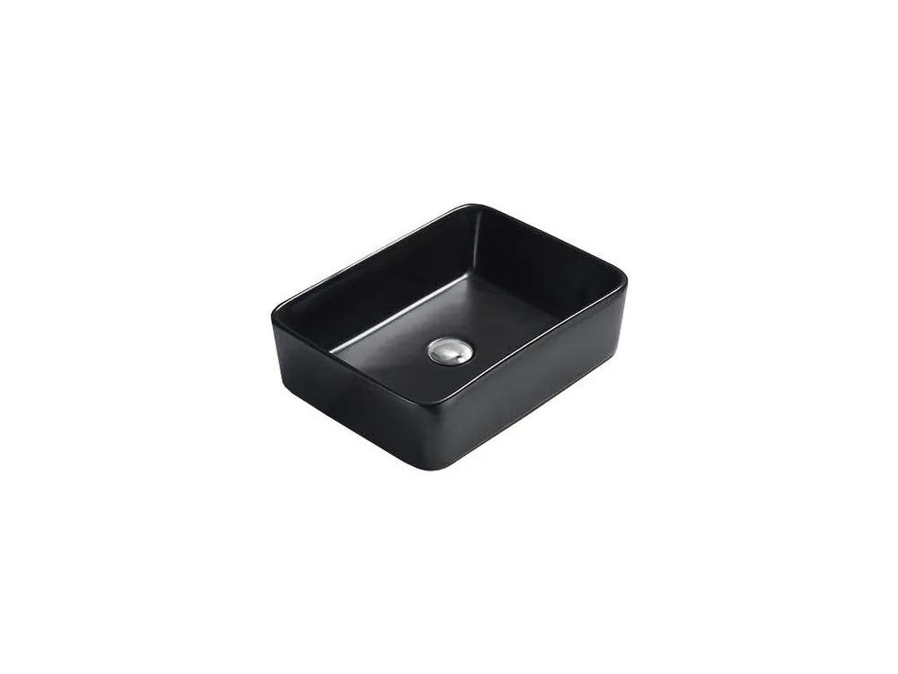 Značkový MEXEN - Umyvadlo na desku 48 x 37 cm černá mat 21314885