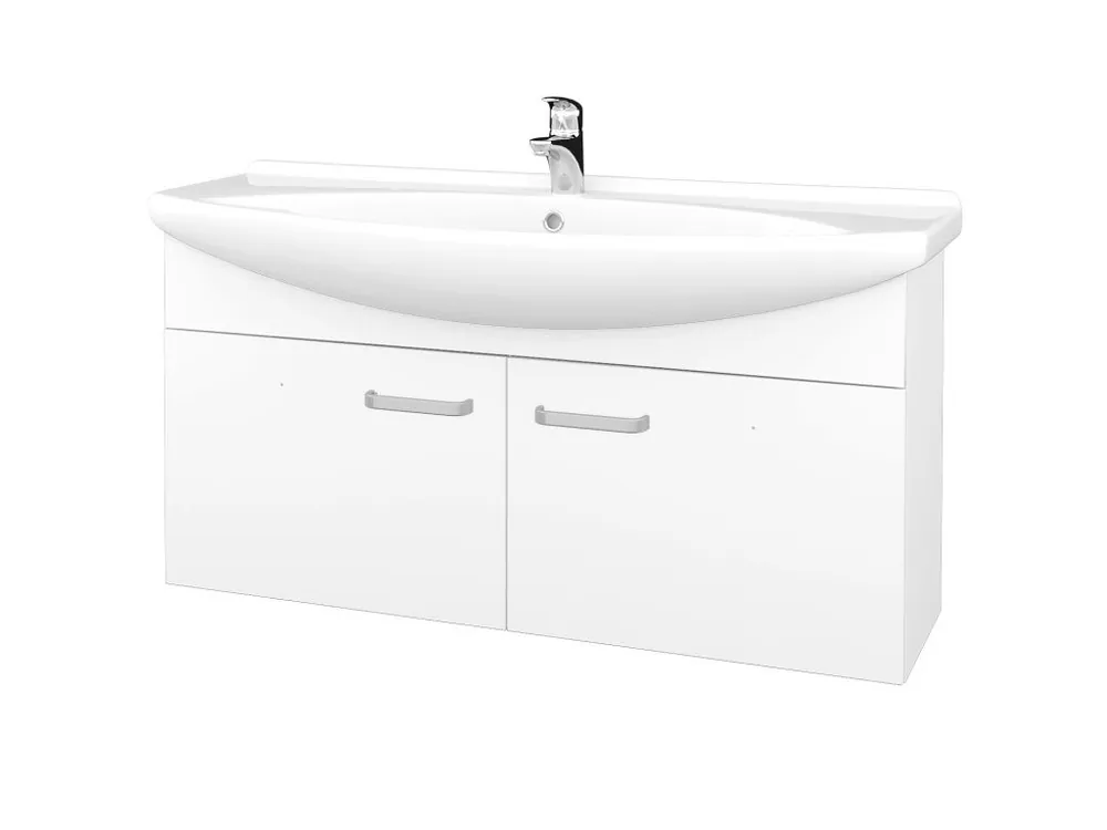 Akce Koupelnová skříňka TAKE IT SZD2 120 - N01 Bílá lesk / Úchytka T01 / N01 Bílá lesk