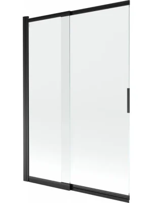 Akce MEXEN - Fox 2-křídlá posuvná vanová zástěna 120 x 150, transparent, černá 891-120-002-70-00