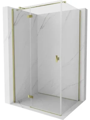 Zlevněný MEXEN/S - Mist H T sprchový kout dveře křídlové levá 80 x 85, transparent, zlato 8A5T-080-085-50-00-L