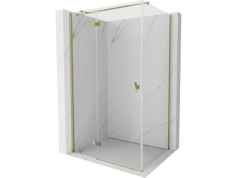 Zlevněný MEXEN/S - Mist H T sprchový kout dveře křídlové levá 80 x 85, transparent, zlato 8A5T-080-085-50-00-L