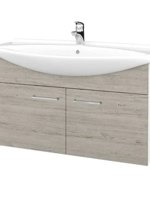 Akční Cena Koupelnová skříňka TAKE IT SZD2 105 - N01 Bílá lesk / Úchytka T04 / D05 Oregon