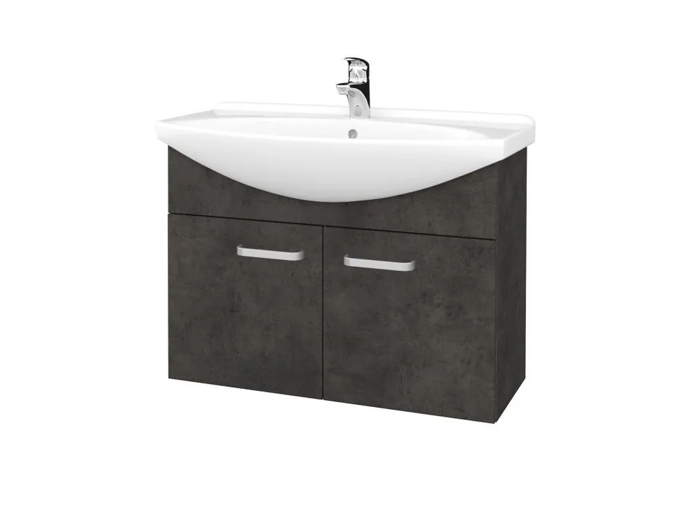 Značkový Koupelnová skříňka TAKE IT SZD2 85 - D16 Beton tmavý / Úchytka T01 / D16 Beton tmavý