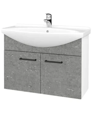 Značkový Koupelnová skříňka TAKE IT SZD2 85 - N01 Bílá lesk / Úchytka T06 / D20 Galaxy