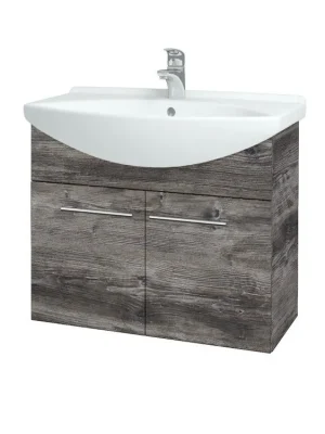 Značkový Koupelnová skříňka TAKE IT SZD2 75 - D10 Borovice Jackson / Úchytka T02 / D10 Borovice Jackson