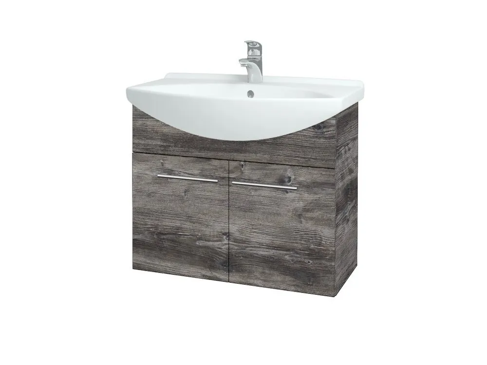 Značkový Koupelnová skříňka TAKE IT SZD2 75 - D10 Borovice Jackson / Úchytka T02 / D10 Borovice Jackson