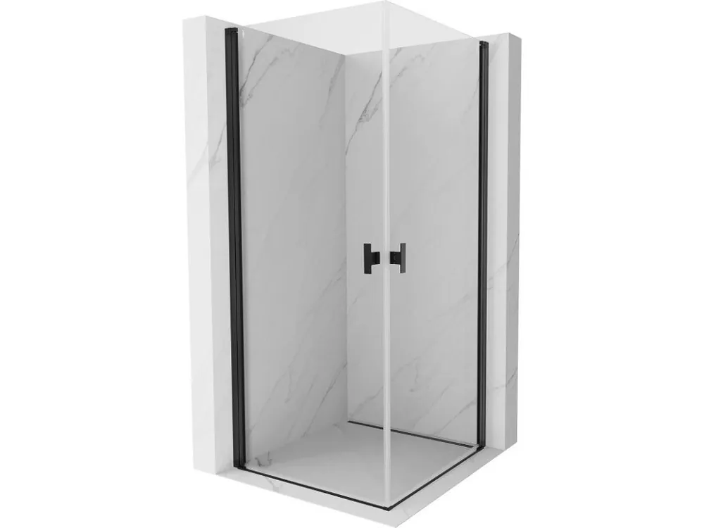 Zlevněný MEXEN/S - Mist-B Duo sprchový kout dveře křídlové 95 x 95, transparent, černá 8A2-095-095-70-00