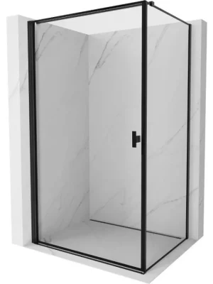 Značkový MEXEN/S - Mist-B  sprchový kout dveře křídlové levá 100 x 110, černá okraj, černá 8A2T-100-110-70-70-L
