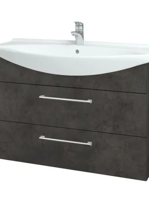 Značkový Koupelnová skříňka TAKE IT SZZ2 105 - D16 Beton tmavý / Úchytka T03 / D16 Beton tmavý