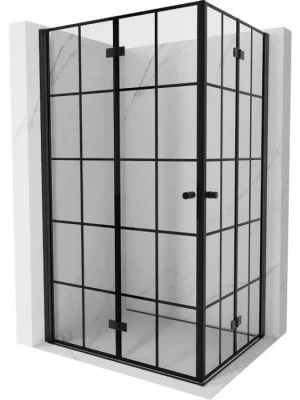Zlevněný MEXEN/S - Mist-F Duo sprchový kout skládací dveře levá 80 x 70, černá kratka, černá  8A6-080L-070P-70-77
