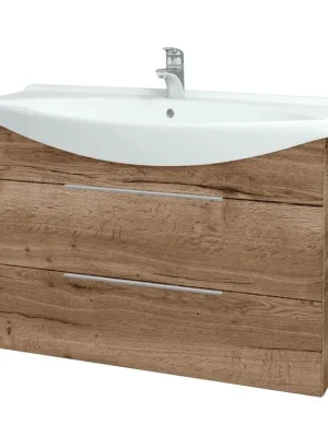 Zlevněný Koupelnová skříňka TAKE IT SZZ2 105 - D21 Tobacco / Úchytka T05 / D21 Tobacco