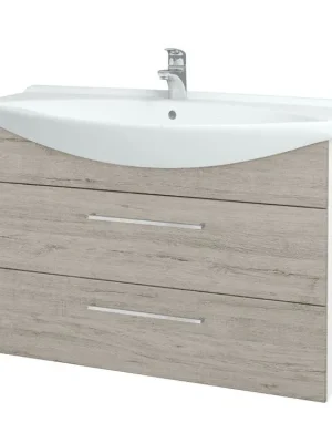 Zlevněný Koupelnová skříňka TAKE IT SZZ2 105 - N01 Bílá lesk / Úchytka T04 / D05 Oregon