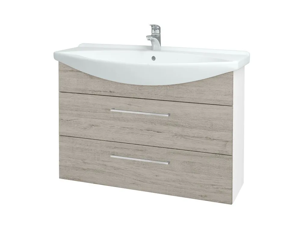 Zlevněný Koupelnová skříňka TAKE IT SZZ2 105 - N01 Bílá lesk / Úchytka T04 / D05 Oregon