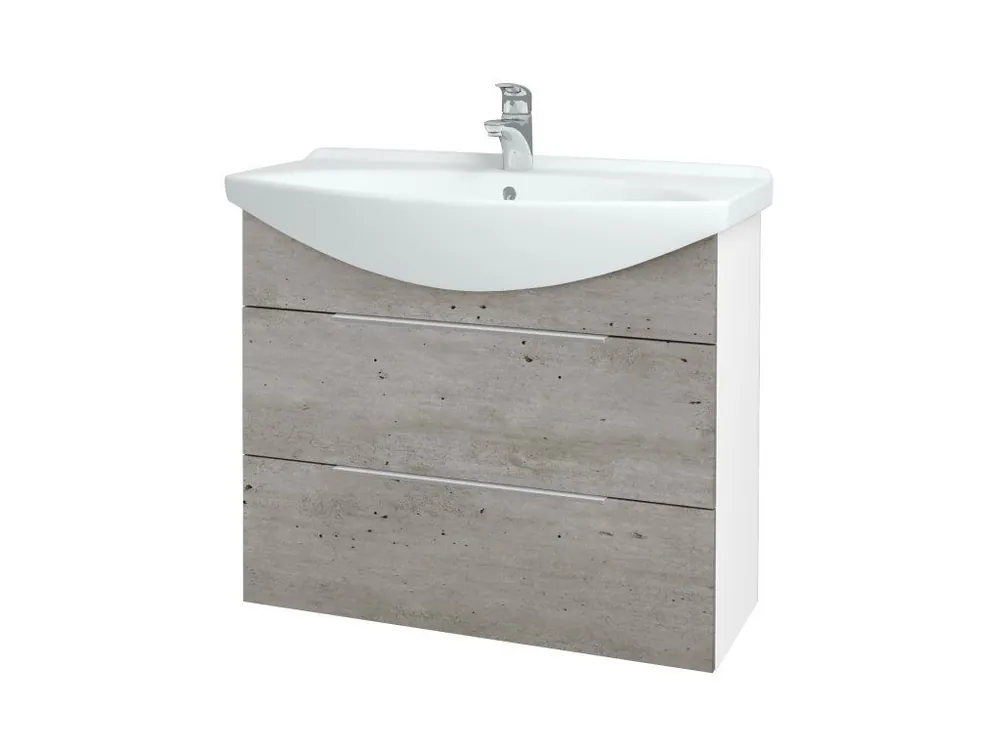 Akční Cena Koupelnová skříňka TAKE IT SZZ2 85 - N01 Bílá lesk / Úchytka T05 / D01 Beton