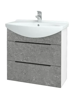 Akce Koupelnová skříňka TAKE IT SZZ2 75 - N01 Bílá lesk / Úchytka T07 / D20 Galaxy